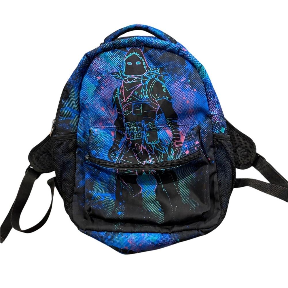 Fornite themed Gaming Skin Backpack Kids Blue Black Galaxy